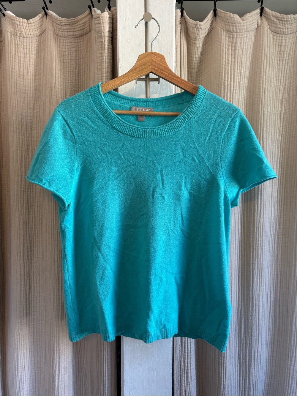 J. Crew Cashmere Short Sleeve Sweater- Large